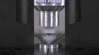 Crushing weird glowing metal ball with hydraulic press #demoncore #plutonium #radiation #science