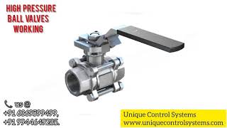 High Pressure Ball Valves Working I Valves Manufacturer I High Quality Ball Valves