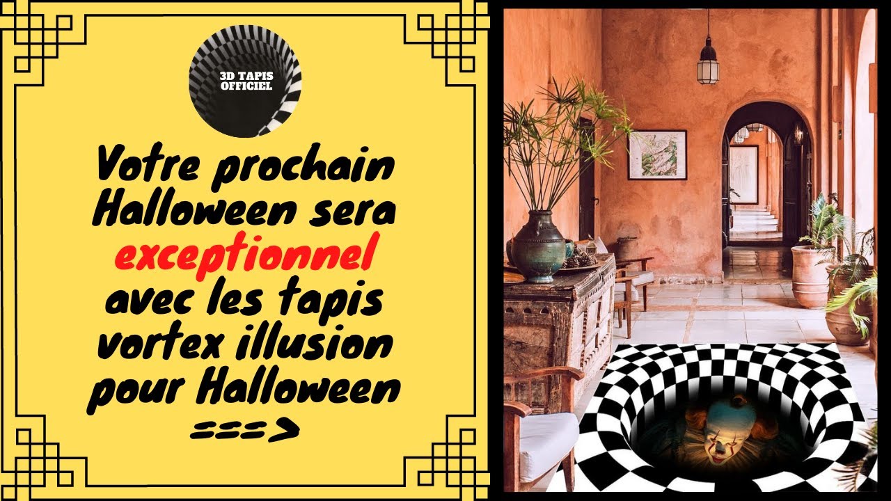 Halloween 2021-le tapis vortex illusion 3d pour bluffer votre halloween😀 
