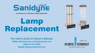 Lamp Replacement for Sanidyne Prime UV Portable Area Sanitizer