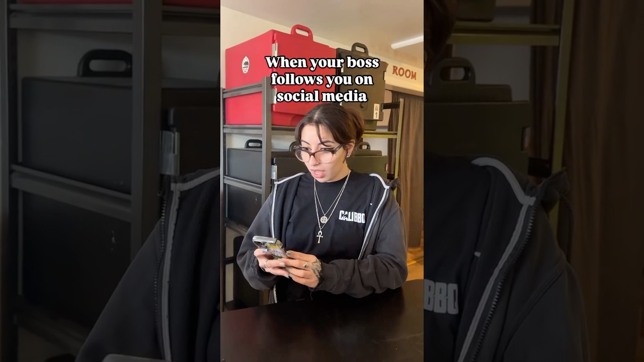 When your boss follows you on Social Media 