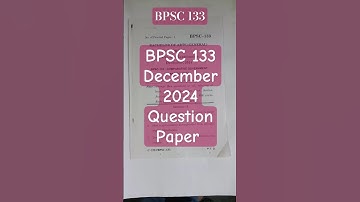 BPSC 133 December 2024 English Medium Question Paper of IGNOU #bagignou # ignouexams #ytshorts #pyq