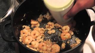 الباستا بالروبيان - white sauce pasta with shrimps