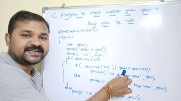 leap year or not program in c|C Program to Find whether given Year is a Leap Year or not