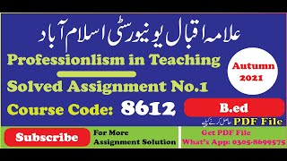 8612 solved assignment no.1 autumn 2021 || aiou code 8612 solved assignment 1 autumn 2021