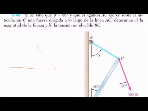 ESTÁTICA:  Ejercicio 2-48 Beer and Jhonston || Equilibrio de partícula en 2D