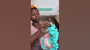 Learn to crochet the trending ruffle hat for just 5,000 NGN | $6. Comment 