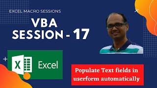 How to automatically populate Text fields in Excel userform