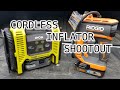 RIDGID VS RYOBI 18V INFLATOR SHOOTOUT AND COMPARISON