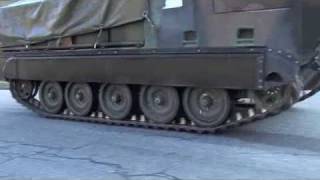 Tracked vehicles moving down from Simplon pass