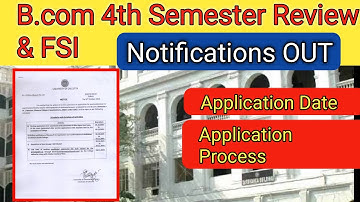 CU B.com 4th Semester Review 2023 Notifications OUT  | B.com Review Starting Date? | cu review b.com