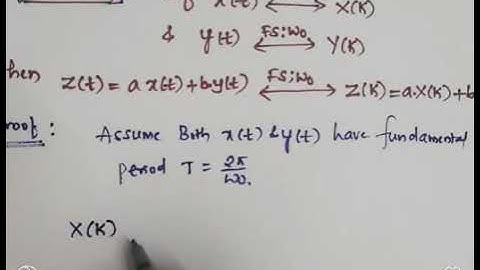 # 1 : Properties Of CTFS : Linearity