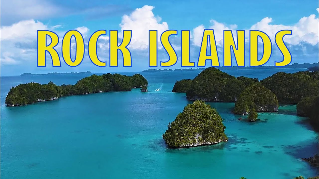 PALAU ROCK ISLANDS/ AERIAL VIEW. FAMOUS ISLANDS OF PALAU