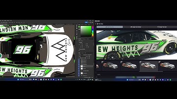 Creating a iRacing Paint Scheme (Time Lapse)