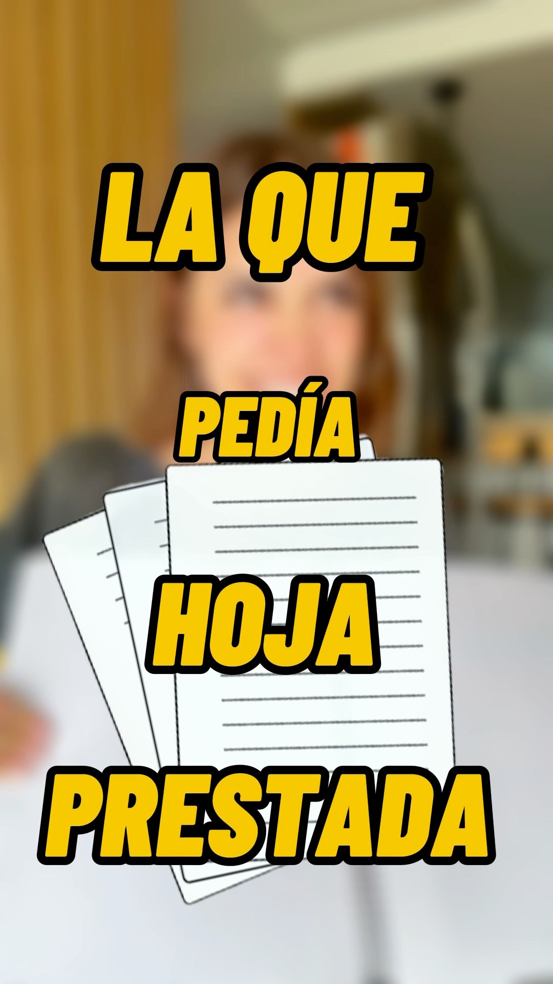 LA QUE PEDÍA HOJAS PRESTADAS??