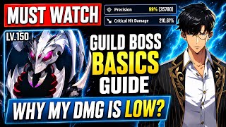 4 NEW CODES! GUILD BOSS BASICS GUIDE TO INCREASE SUNG JINWOO'S DAMAGE