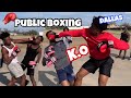 PUT THE GLOVES ON PUBLIC BOXING MATCH