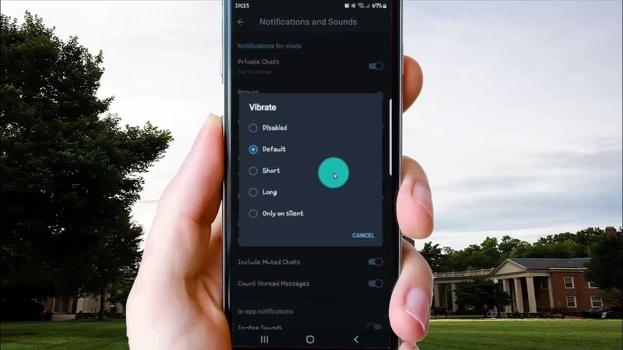 Android Phone How to Change Vibration pattern in Telegram for Calls