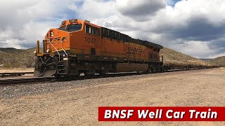 BNSF Empty Intermodal Well Car Train in Kirkland