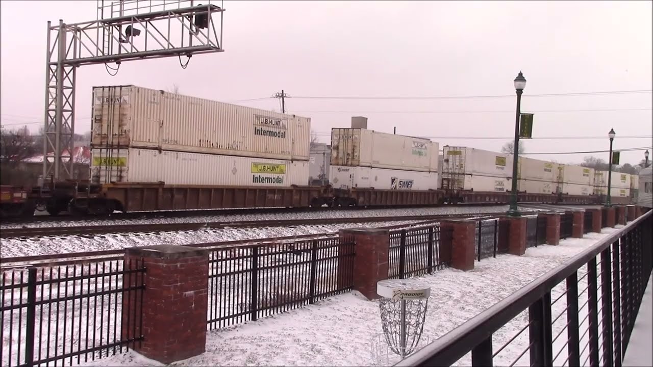 3 snowy weather day trains at Dalton on 1/31/26