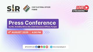 Press Conference by Ms. Anindita Mitra IAS, Chief Electoral Officer, Punjab