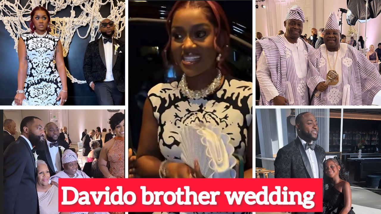 ДАВИДО, ЕГО ДОЧЬ, ЖЕНА ЧИОМА И ДРУГИЕ НА СВАДЬБЕ ЕГО БРАТА УАЙТА В АТЛАНТЕ 