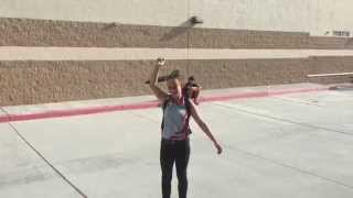 Testing a model rocket for stability.
