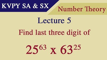 Number Theory Lecture-5 || KVPY (SA & SX)