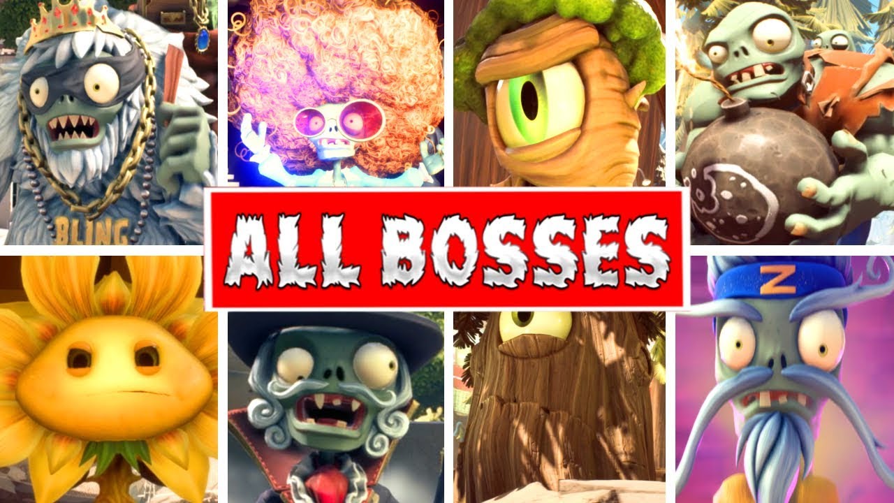 Plants vs. Zombies: Battle for Neighborville - All Bosses Gameplay