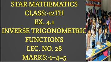 Class-12th,Chap.4||Inverse Trigononetric Function (ITF) ||k.C. Sinha, R. S. Aggarwal, R. D. sharma..
