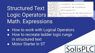 Structured Text Logic and Boolean Instructions | Motor Starter Interview Practice