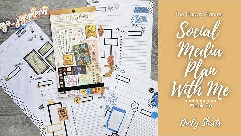 PWM | Daily Sheets | Social Media | Week 26 | The Happy Planner