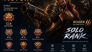 Just watch this video once a time i know you like it. This match didn'teven last 10minutes solo rank