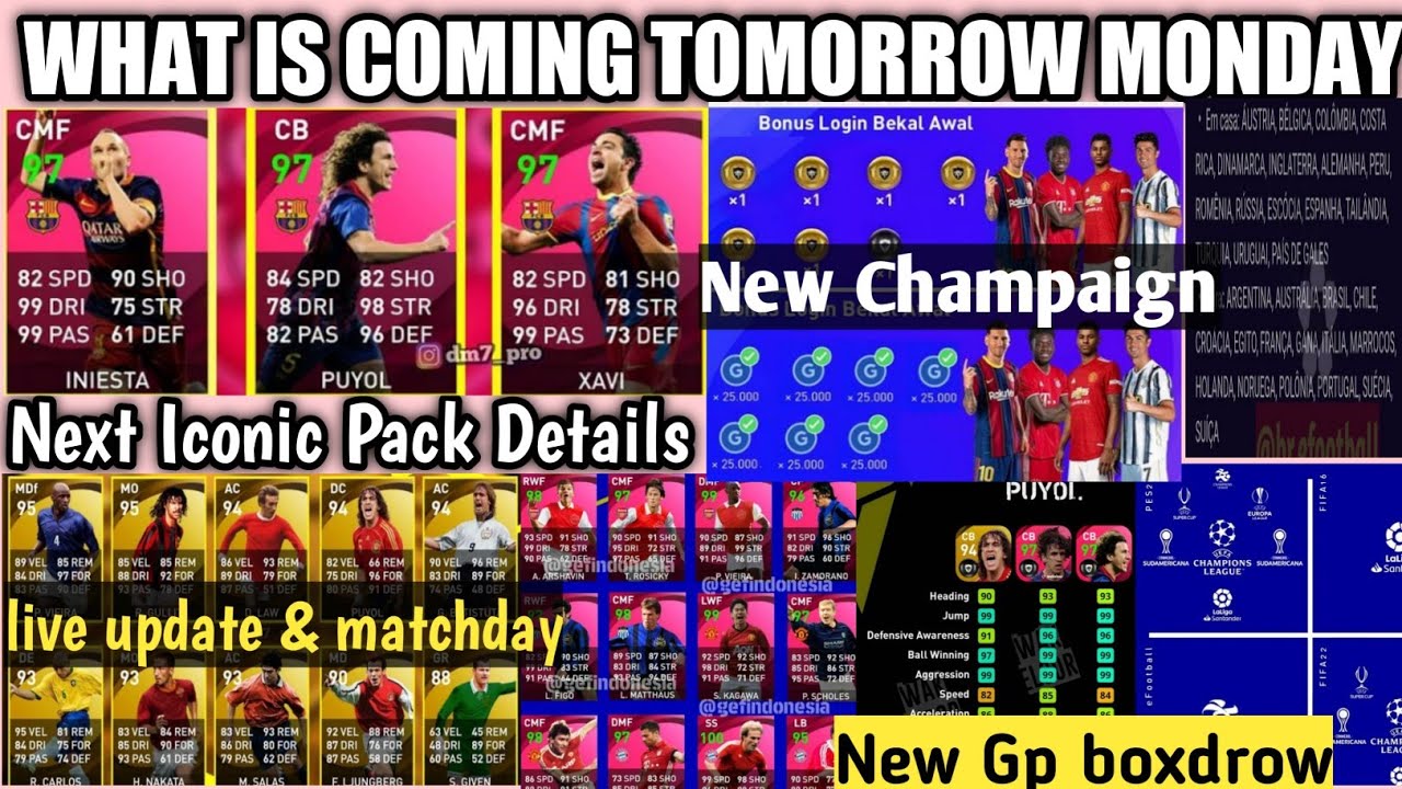 What is coming tomorrow Monday Pes2021(22/11/2021)|Pes latest update details|latest news|Smash intro