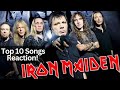 First-Time Hearing Iron Maiden Reaction - Top 10 Songs Reaction!