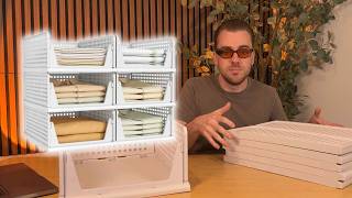 6 Pack Closet Organizer Storage Bins Review | Stackable Foldable Closet Organization