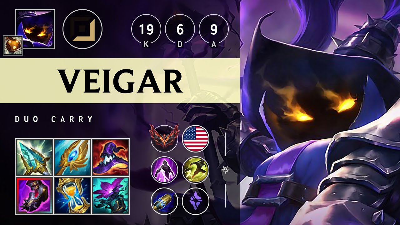 Veigar Carry vs Draven - NA Grandmaster Patch 25.21