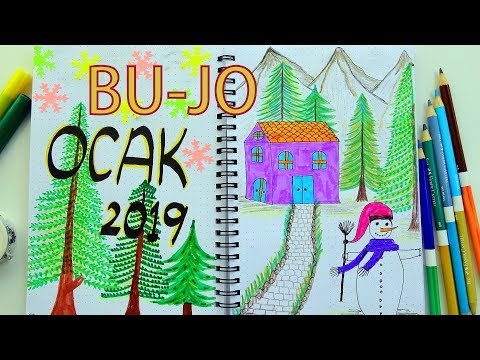 OCAK BULLET JOURNAL 2019! (En Tatlı Ajanda) - Plan With Me, January Bullet Journal 2019)