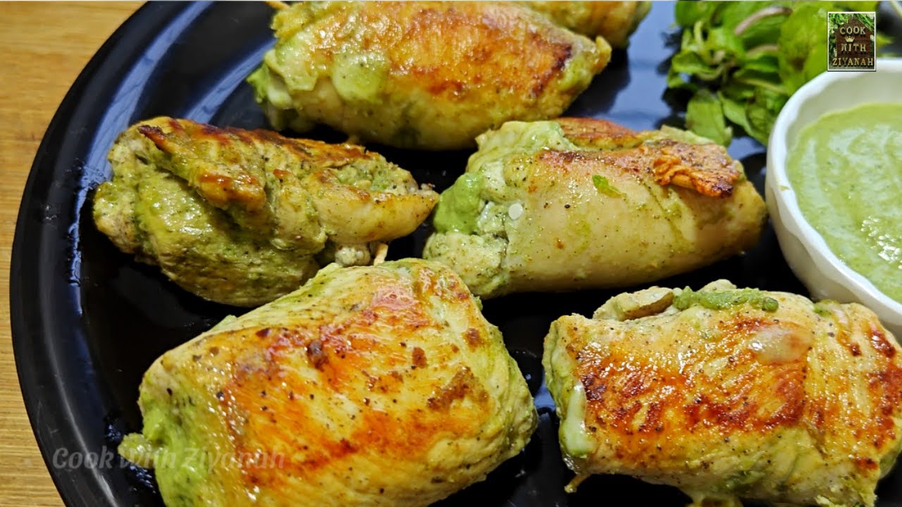 Chicken Pesto RollUps Recipe Easy Stuffed Chicken Creamy Pesto Chicken YouTube