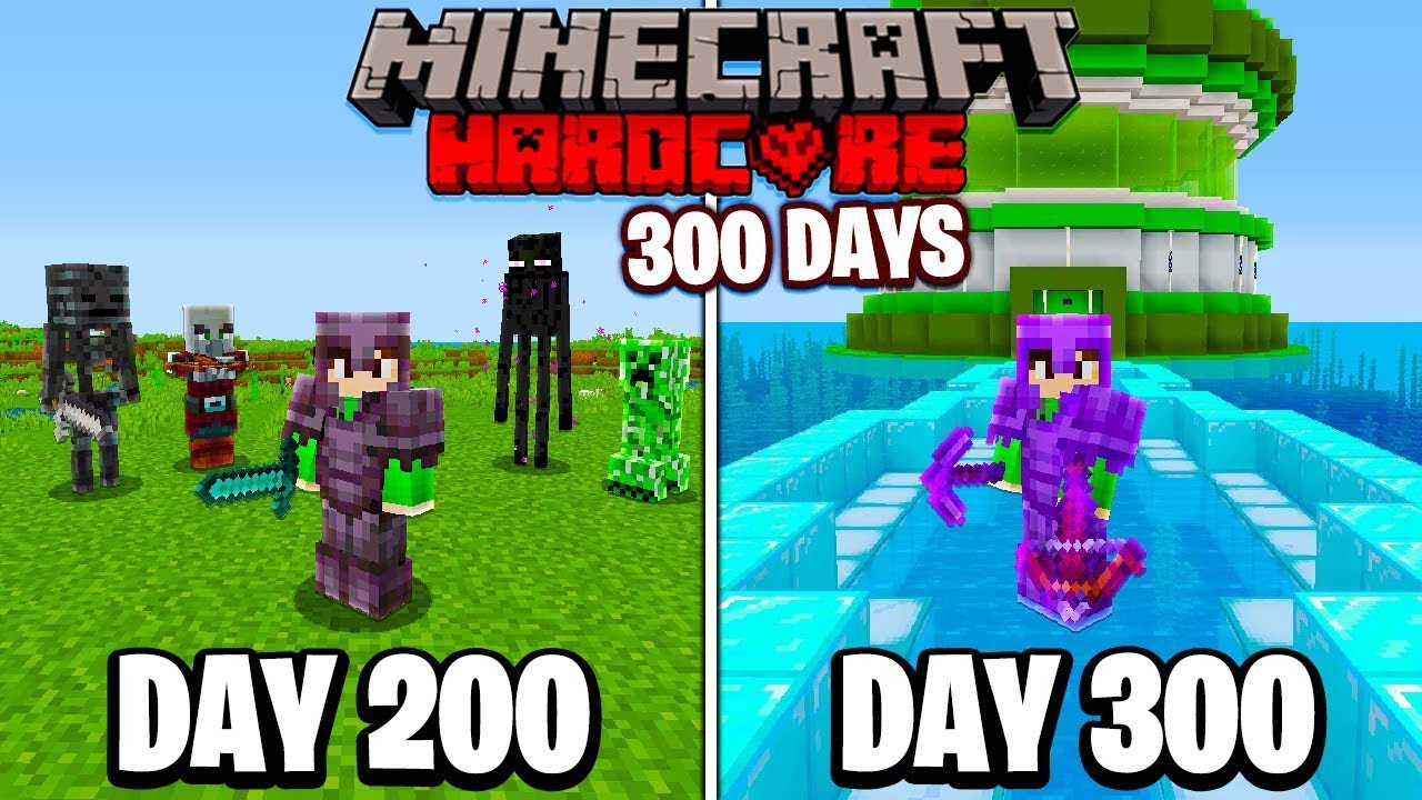 I Survived 300 Days In HARDCORE Minecraft And Here s What Happened
