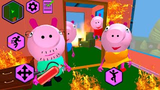 СПАС СВИНКА СОСЕДЕЙ ОТ ПОЖАРА! обновленная Игра ПИГГИ Свинка Пеппа - Piggy Neighbor