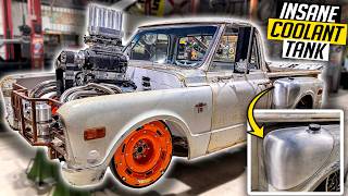 Custom Supercharged C10 Coolant Tank - SEMA Stepside Burnout Truck Build Ep. 15
