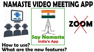 Namaste Online video meeting app how to use screenshot 4
