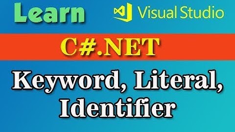 Keyword Literal and Identifier in C# NET verbatim string literal