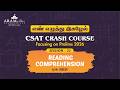 ARAM CSAT CRASH COURSE 2026 - SESSION - 33 - READING COMPREHENSION - Mr.SURESH