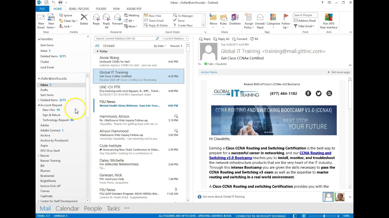 Creating Folders And Sub folders In Outlook YouTube