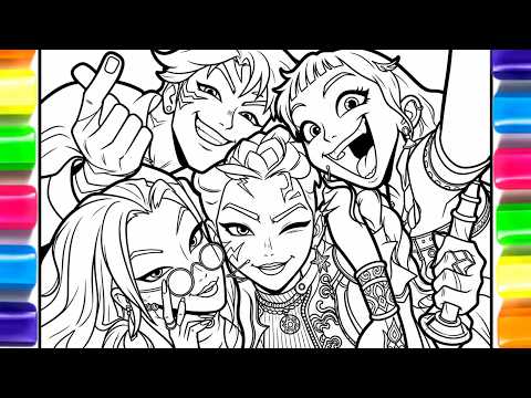 KPop Demon Hunters 🎨 Speed Coloring with Alcohol Markers  Fast Paced Marker Art