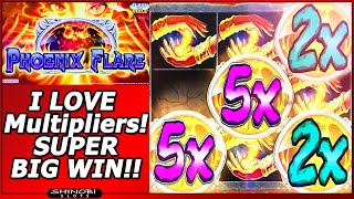 Phoenix Flare Slot - I LOVE Multipliers!  Super Big Win plus Eyes of Riches and Hao Yun Lai bonuses