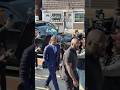 Stefon Diggs enters a Dedham, Massachusetts courthouse ahead of assault trial