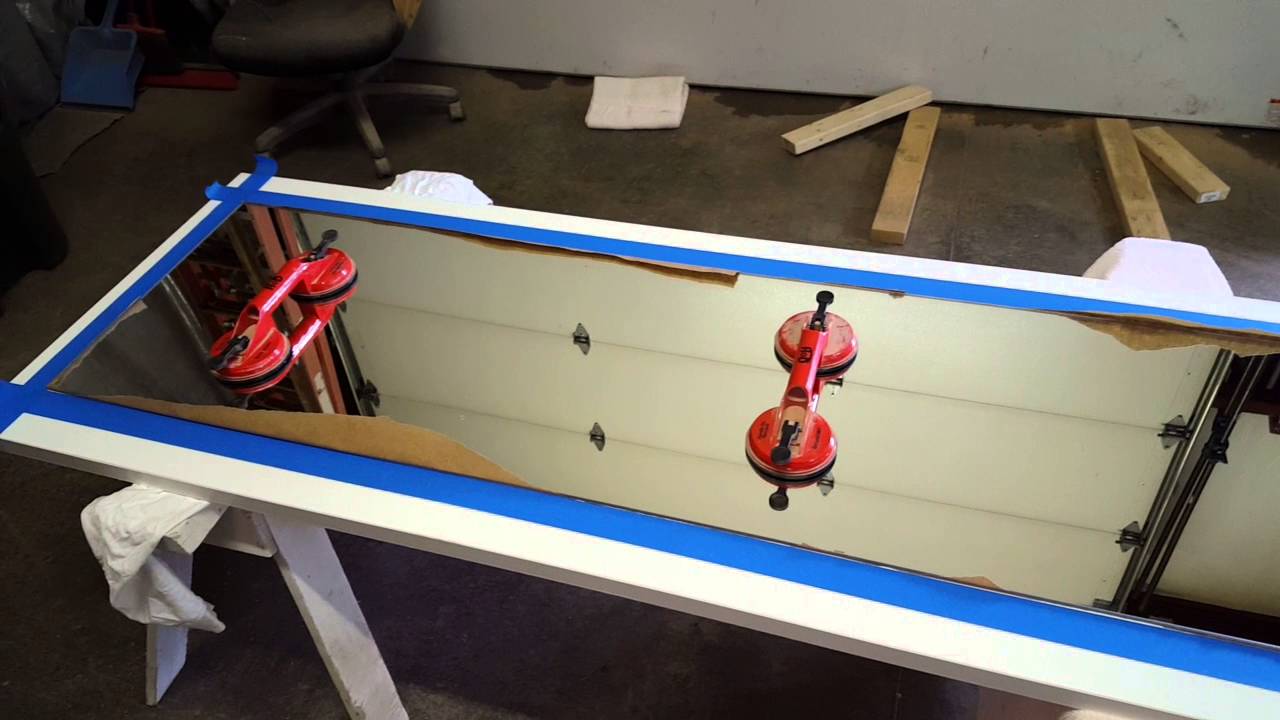 Installing A Mirror To A Door Youtube